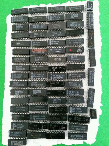 Lot of 72 Chips SN7474N CD4016BCN SN7414N DM7402N DM7486N  48 Unique