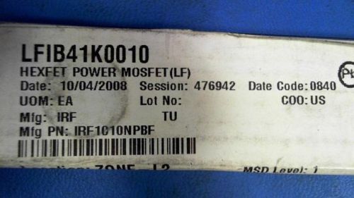 30-pcs n-channel 55v 85a ir irf1010npbf 1010 irf1010n for sale