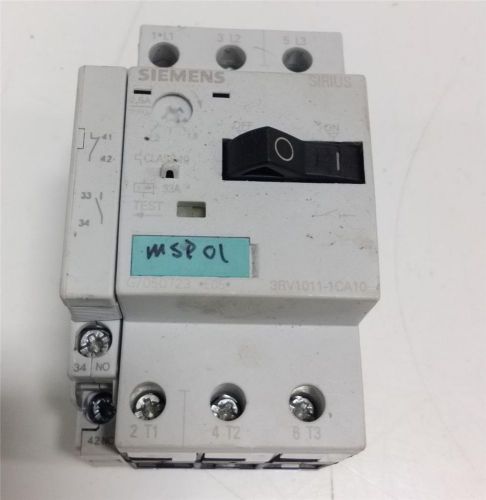 SIEMENS MOTOR CONTROLLER 3RV1011-1CA10 W/ CONTACTOR 3RV1901-1A