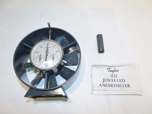 Taylor Anemometer 3132 Jeweled Air Wind Speed Flow Indicator Mining HVAC, NR