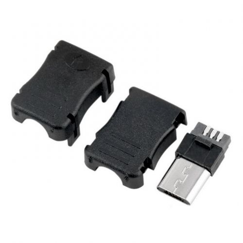 10pcs micro usb t port male 5 pin plug socket connector plastic cover for diy im for sale