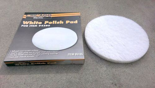 Chicago White Polish Pad 95185 for Electric Multi-Purpose Floor Machine 94280