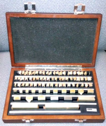 Swiss economy 81 piece 0.0500-4.0000 decimal inch rectangular gage block set for sale