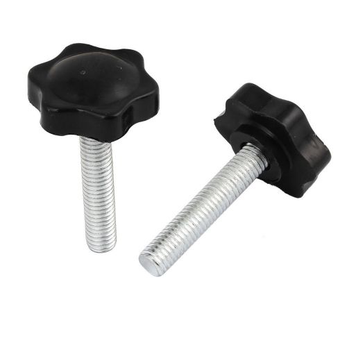 2 pcs 32mm dia star shape head m8 x 40mm male thread clamping screw knob for sale