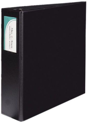 Avery Durable Binder with 4 Inch Gap Free Slant Ring Black One Binder (8802)