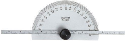 Starrett C493 Protractor And Depth Gauge, 0-180 Range, 6&#034; Blade Length