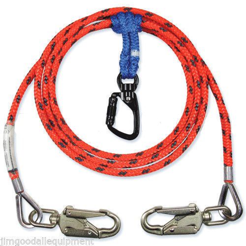 Tree flipline kit, 2 in 1 lanyards,steel core,snaps on ea end,5/8&#034; x 15&#039; for sale