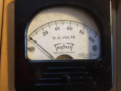 Vintage NOS Triplett Model 327 DC Volts Meter 0-100 NIB Brand New Gauge