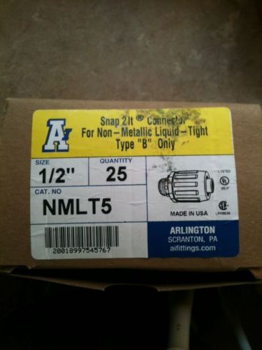 Box of connector  non-metallic liquid tight type &#034;b&#034; only  style nmlt5 for sale
