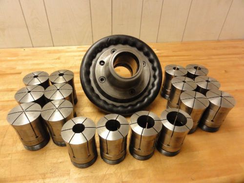 WOW HARDINGE-SJOGREN 22-D6 COLLET NOSE w/15 HARDINGE 22J COLLETS D1-6 Camlock