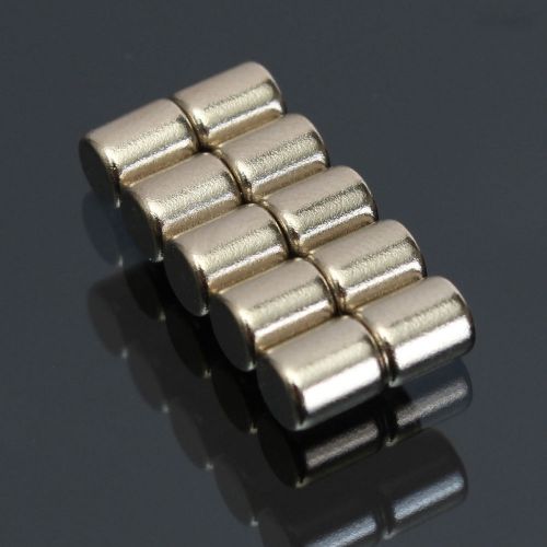 10Pcs N52 Strong Round Cylinder Fridge Magnet 4x5mm Rare Earth Neodymium