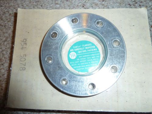 Varian 954 5078 Conflat Valve Flange BORED FOR 2.5&#034; Pipe Tube New Sealed 4.25&#034;