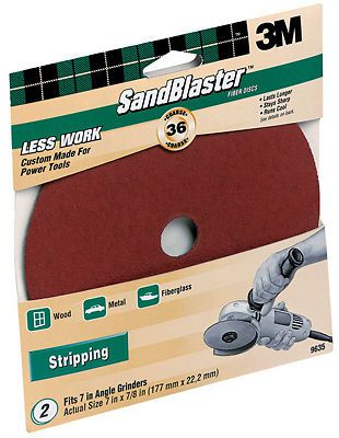 3M COMPANY 2-Pack 7-Inch 36-Grit Fiber Sanding Disc