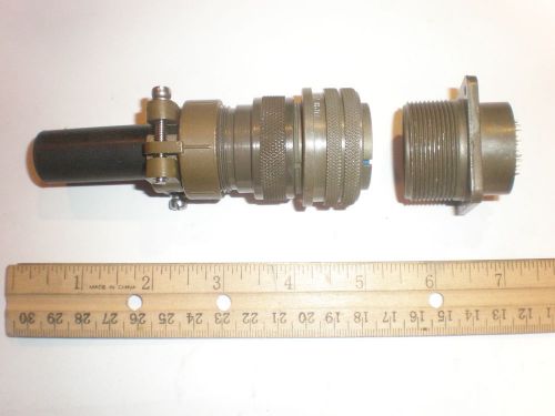 NEW - MS3106A 22-14S (SR) With Bushing and MS3102A 22-14P - 19 Pin Mating Pair