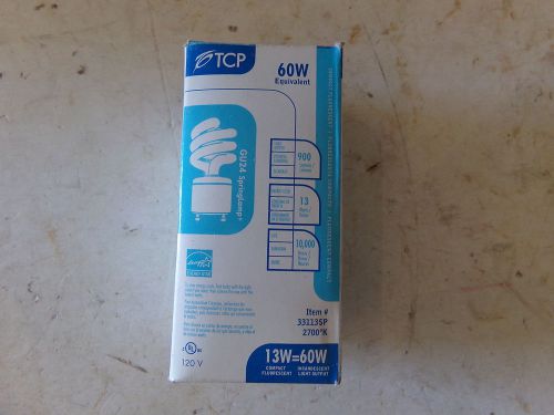 TCP 13W GU24 SPRINGLAMP 2700K COMPACT FLUORESCENT SPIRAL LIGHT BULB TCP 33113SP