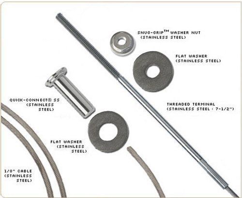 Feeney cr-6350-pkg cablerail assemblies for wood with 7 1/2&#034; terminal  1/8&#034;  50 for sale