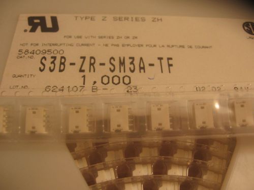 QTY:100 PC&#039;S P/N S3B-ZR-SM3A-TF CONNECTOR HEADER ZH SIDE 3POS 1.5MM