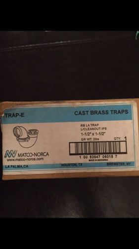 Brass Trap 11/2&#034; X 11/2&#034; Matco Norca