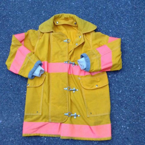 Firefighters Jacket Battalion Chief Turnout Chik Rain Coat Grill Apron Size 40