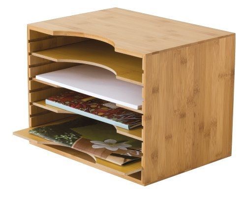 Lipper international wood file organizer with adjustable dividers for sale