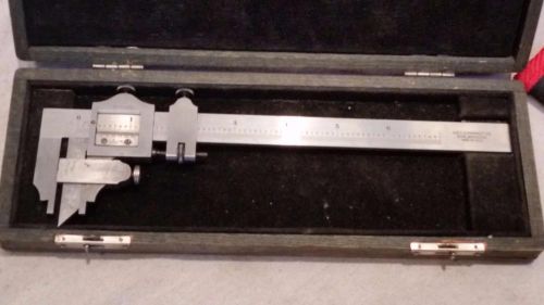 STARRETT 6&#034; Inside/Outside Vernier Caliper w/ Wood Box Precision Tool (No. 122)