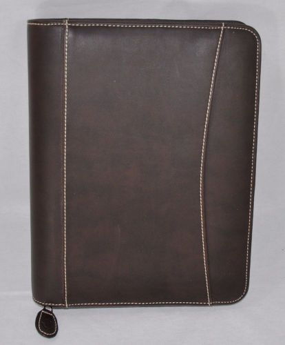 FRANKLIN COVEY CLASSIC ORGANIZER ZIPPER 7 RING PLANNER BINDER AGENDA BROWN