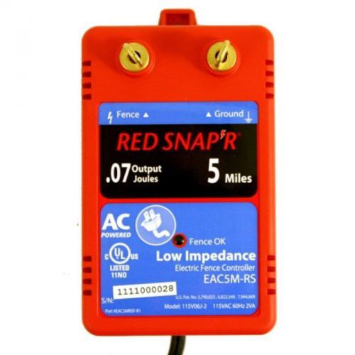 Eac5m-rs 5-mile ac low impedance fence charger fi-shock inc chargers eac5m-rs for sale