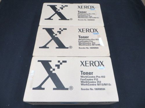 3 Genuine Xerox 106R00584 Black Toner Cartridge WorkCentre Pro 412 106R584