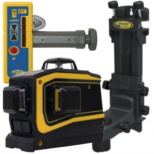 Spectra laser lt56 self leveling 3-plain cross line laser level w/hr220 reciver for sale