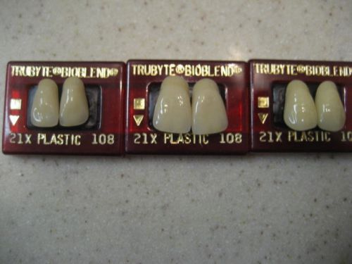 Dentsply Trubyte Bioblend Upper Anterior Mould 21X/108 Dental Teeth