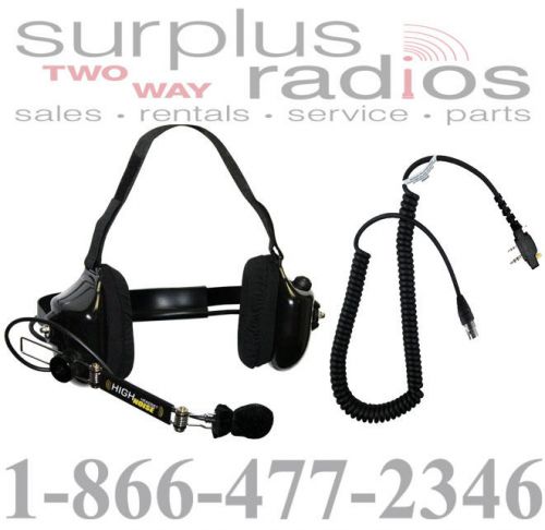 New hnh dual muff racing headset for icom radio f11 f21 f4011 f24 f14 f3011 f14s for sale