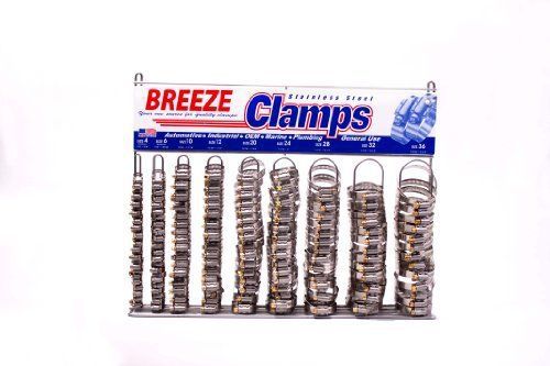 Breeze Hose Clamp Display Assortment, Automotive Assortment, 1 assortment conta