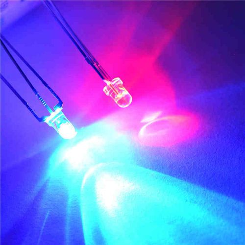 50pcs 5mm Red Blue LED Automatic Flash Light Emitting Diode