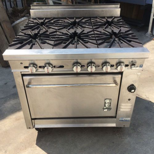 Montague 6 Burner Stove Legend Heavy Duty Range W/ Oven