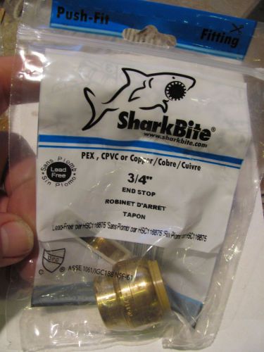 New in package sharkbite shark bite 3/4&#034; end stop for sale