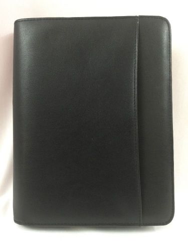 DAYRUNNER TELEPHONE ADDRESS DIRECTORY BLACK ZIPPERED 10&#034; X 8&#034; Cellphone Pocket