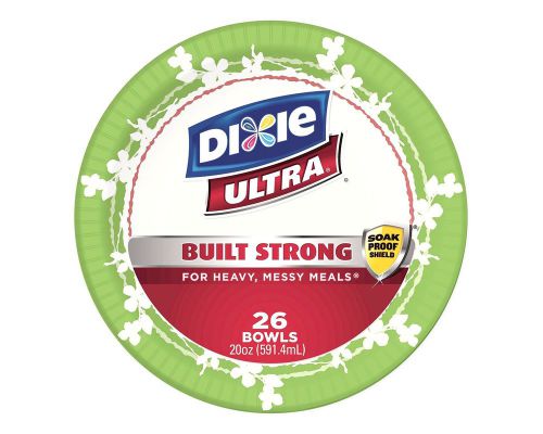 Dixie Ultra Disposable Bowls 26 Count (Pack of 4) Glossy Exclusive Paper