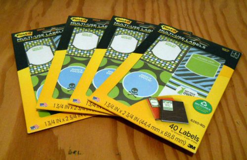 Post-It Multi-Use Labels 4 Designs 4 Packs of 40 Totalling 160 Post-Its