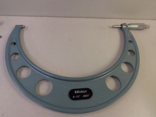 MITUTOYO 9-10&#034; OUTSIDE MICROMETER NO. 103-224A .0001 GRADS    STK 9240