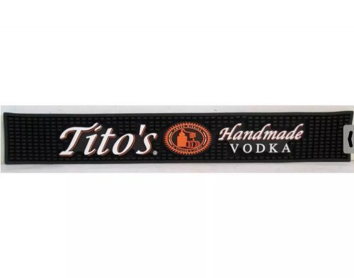 New Tito&#039;s Handmade Vodka Rubber Spill Mat Rail Bar Restaurant Man Cave Titos