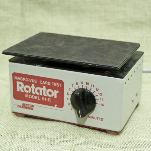 BECTON DICKINSON MACRO-VUE CARD TEST ROTATOR / MIXER MODEL 51-II