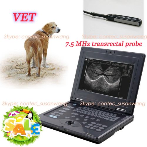 CONTEC CMS600P Vet Laptop ultrosound scanner, with 7.5 MHz transrectal probe