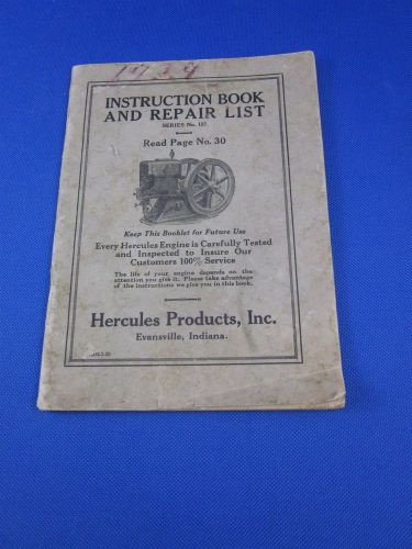 Vintage Hercules Engine Repair Manual Series No 127