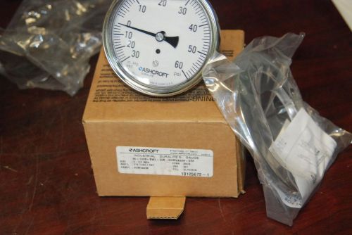 Ashcroft 35-1009-swl-02b-30imv&amp;60#-xff,  10125672-1,  60psi gauge,  new in box for sale