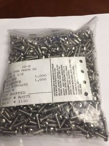 6/32 x 1/2 pan phillips machine screw 18-8 stainless steel 1000 count for sale