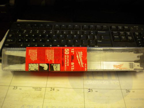 MILWAUKEE 48-01-6094 12&#034; 8/12 SUPER SAWZALL BLADES 50PK