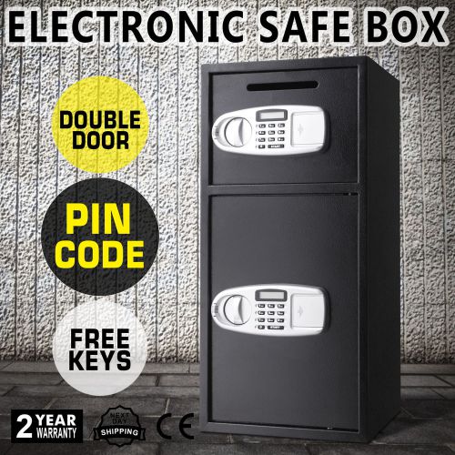 Extra Large Electronic Digital Lock Keypad Safe Box Home Security Gun Cash Black