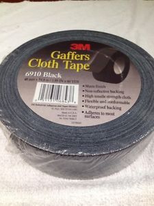 3M 2&#034; 6910 CLOTH GAFFERS TAPE BLACK  1.89 &#034; x 60&#039; (60 YARD)