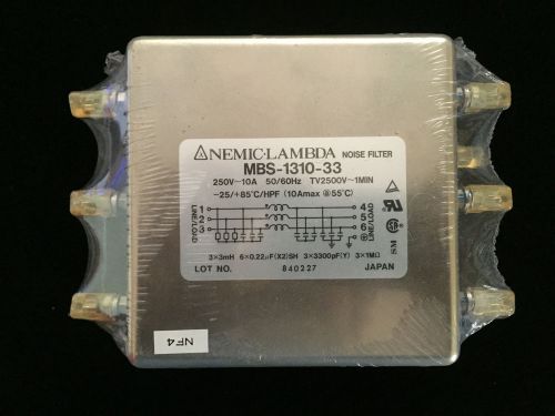 Nemic-lambda mbs-1310-33 noise filter 10a  250v brand new free shipping for sale