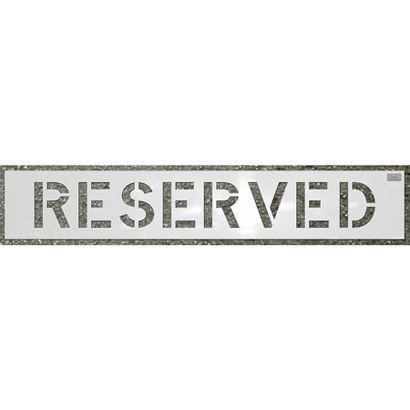 CH HANSON 70040 Stencil, Reserved, 6 x 4 In.